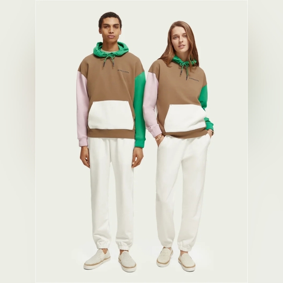 SCOTCH & SODA Unisex Colour-Block Hoodie - Picture 2 of 13